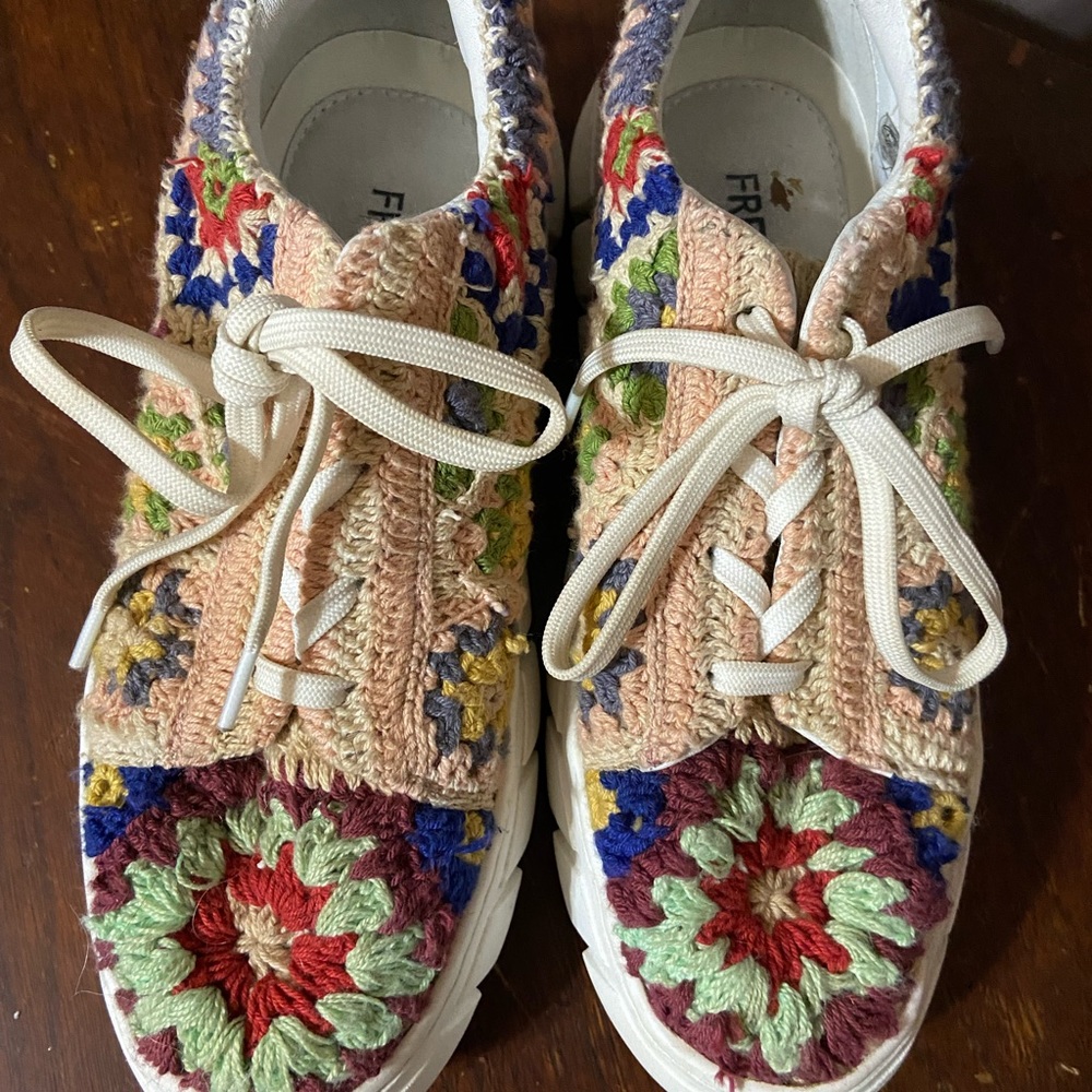 Free people crochet sneakers size 9